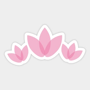 Pink Water Lilies Digital Art | Melanie Jensen Illustrations Sticker